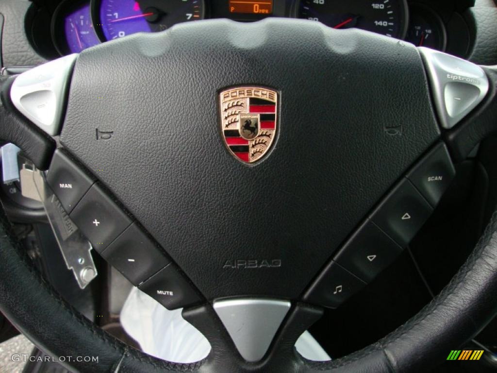 2004 Porsche Cayenne Tiptronic Black Steering Wheel Photo #41645603