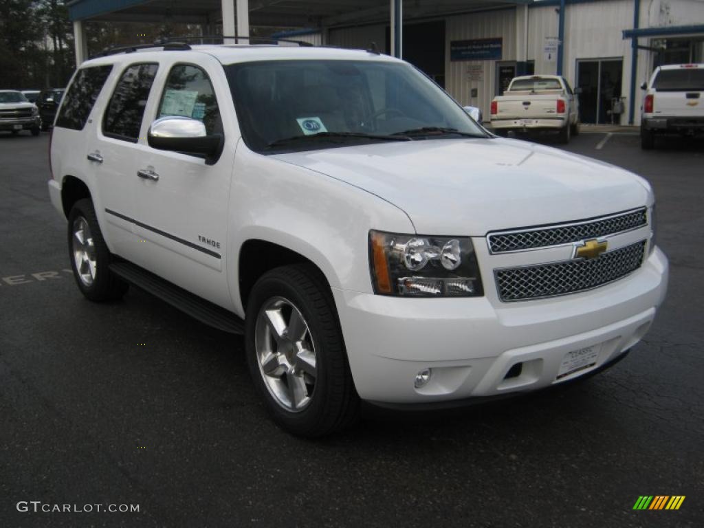 2011 Tahoe LTZ - Summit White / Light Cashmere/Dark Cashmere photo #7