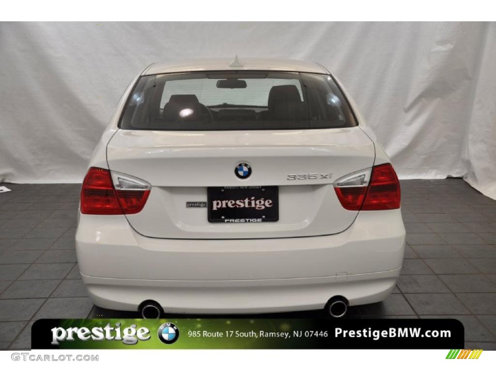 2008 3 Series 335xi Sedan - Alpine White / Black photo #3