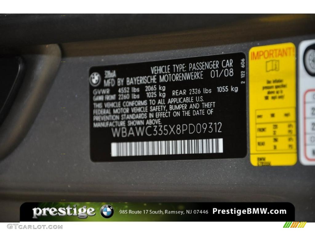 2008 3 Series 328xi Coupe - Space Grey Metallic / Beige photo #10