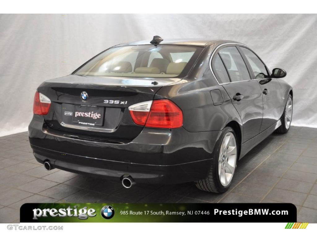2007 3 Series 335xi Sedan - Jet Black / Black photo #2