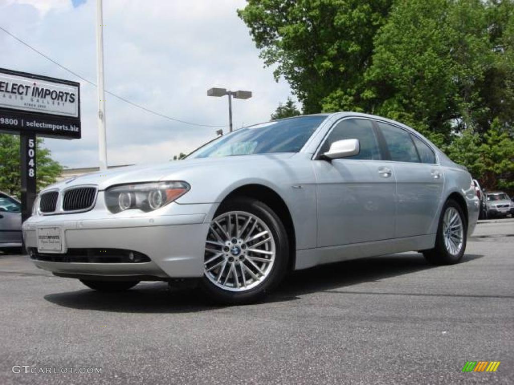 2005 7 Series 745i Sedan - Titanium Silver Metallic / Black/Black photo #2