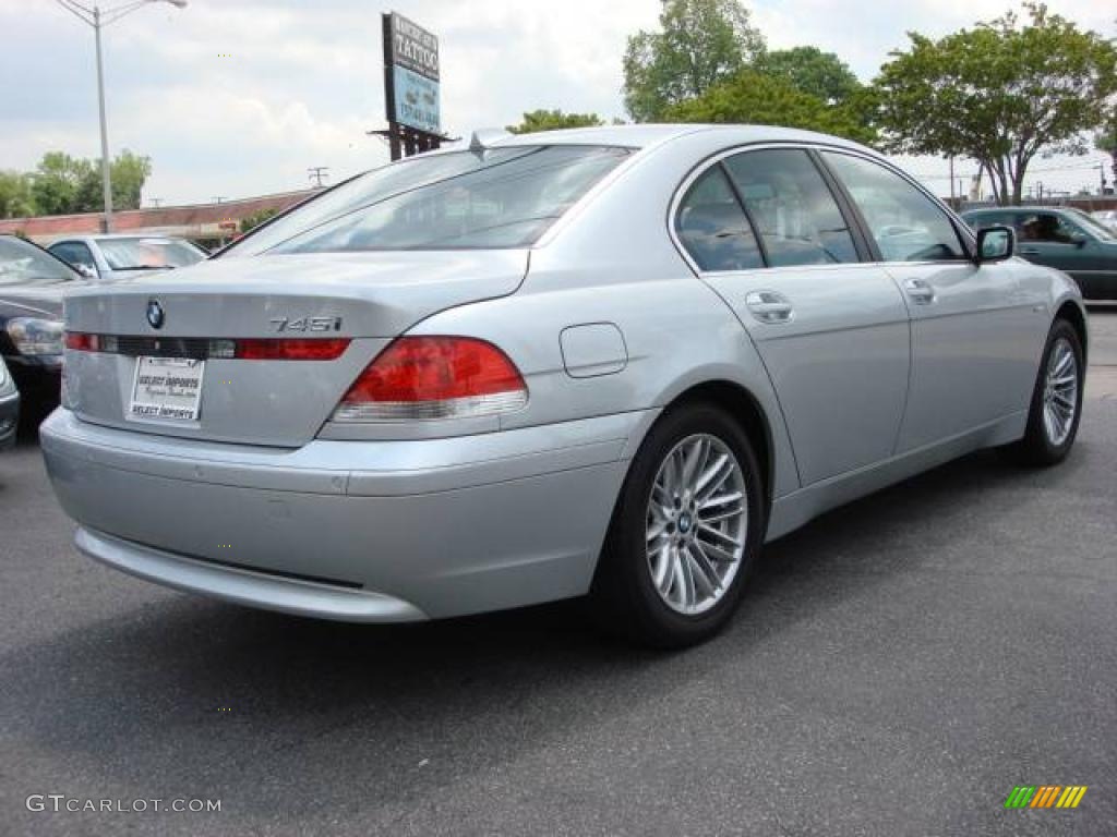 2005 7 Series 745i Sedan - Titanium Silver Metallic / Black/Black photo #5