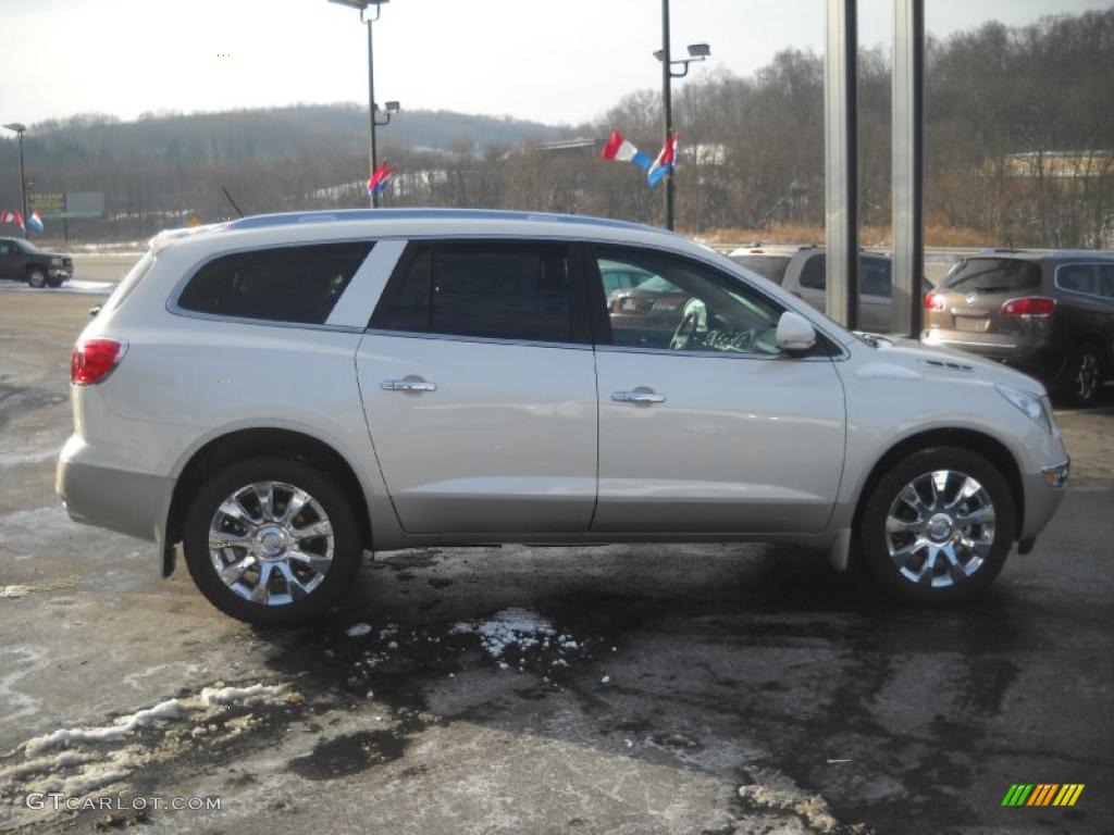 2011 Enclave CXL AWD - White Diamond Tricoat / Cashmere/Cocoa photo #3