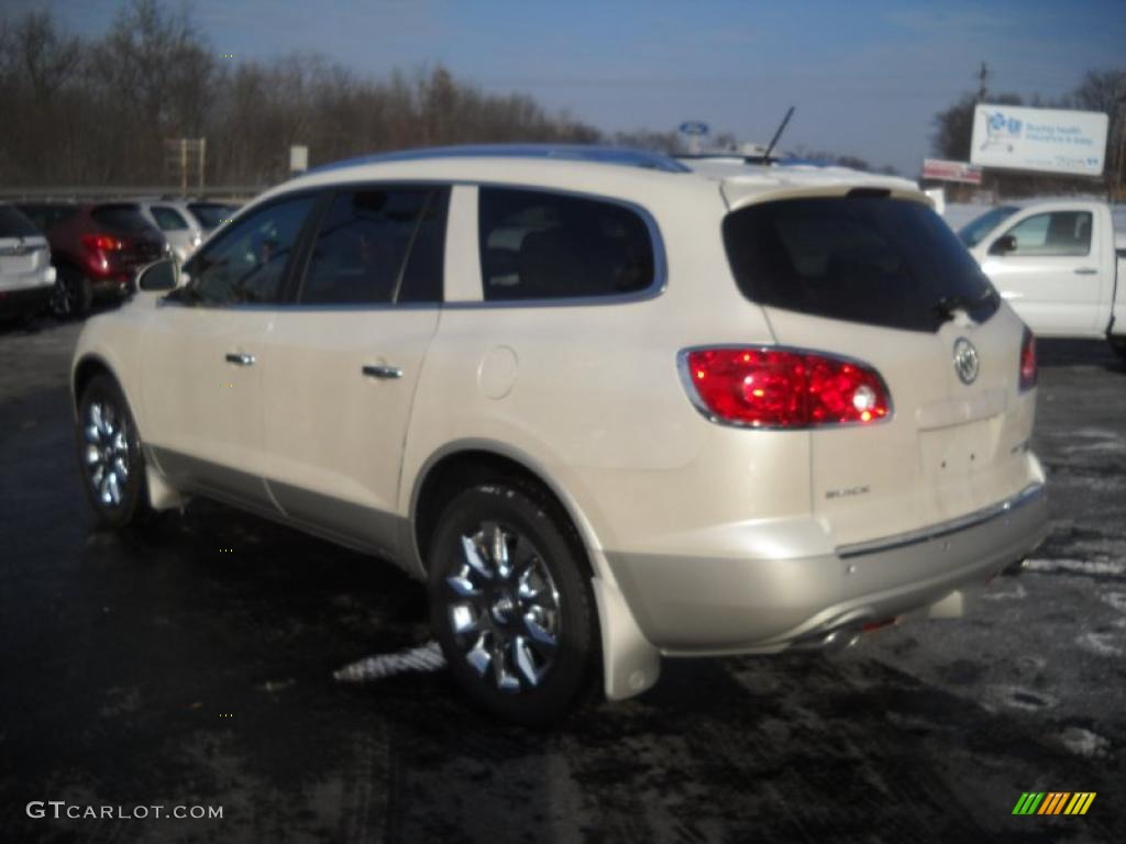 2011 Enclave CXL AWD - White Diamond Tricoat / Cashmere/Cocoa photo #5