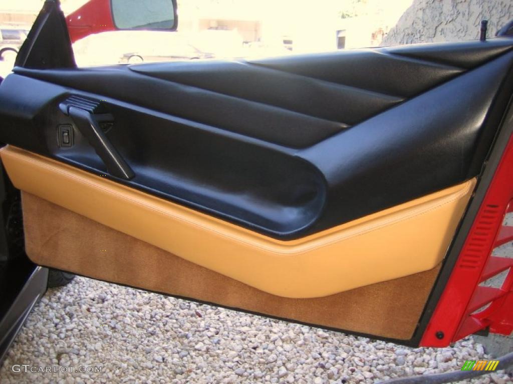 1990 Ferrari 348 TS Tan Door Panel Photo #41652711