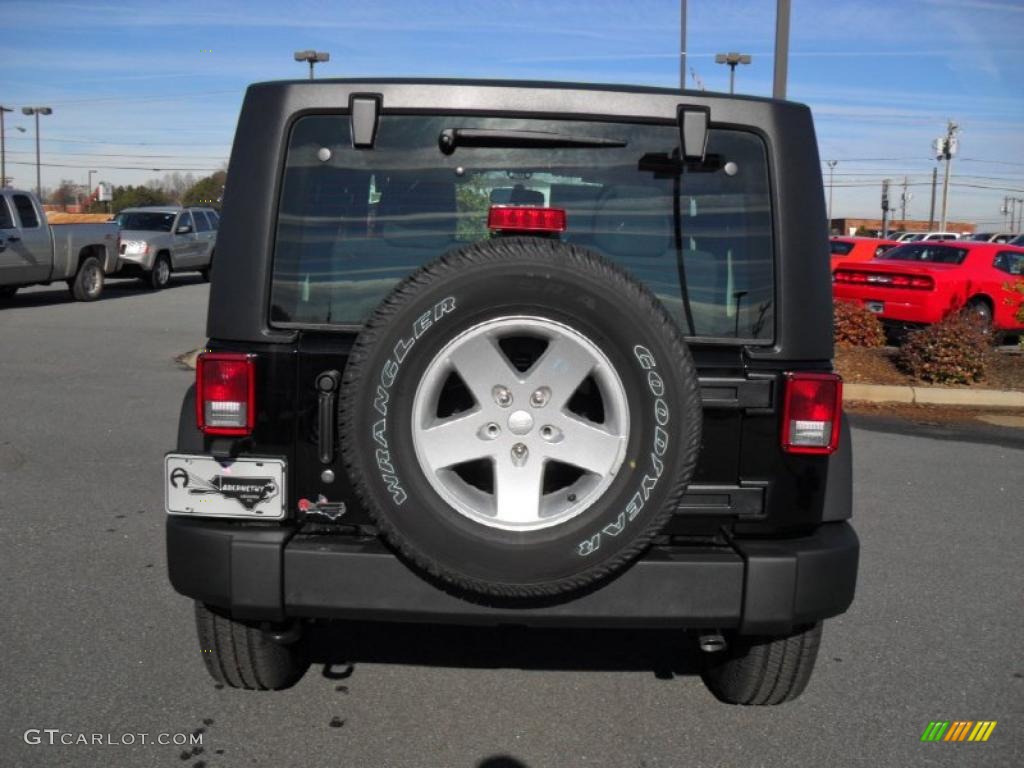 2011 Wrangler Sport S 4x4 - Black / Black photo #3