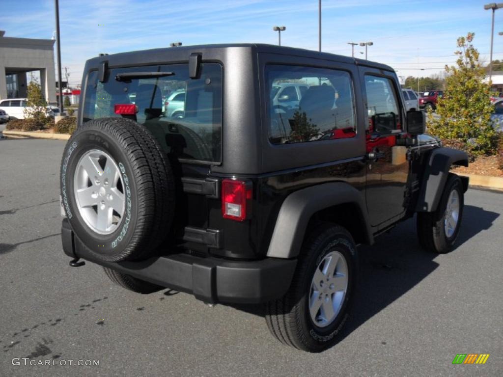 2011 Wrangler Sport S 4x4 - Black / Black photo #4