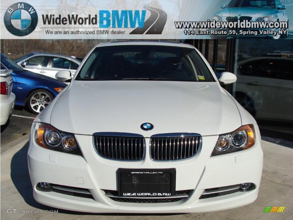 2008 3 Series 335xi Sedan - Alpine White / Black photo #2