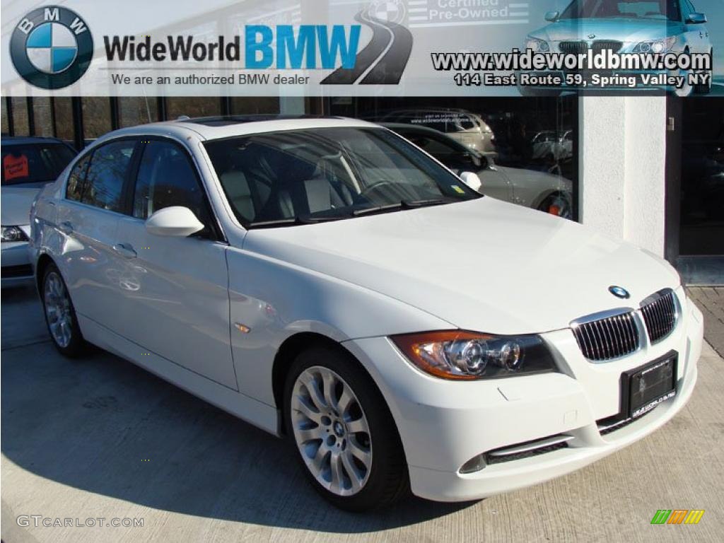 2008 3 Series 335xi Sedan - Alpine White / Black photo #3