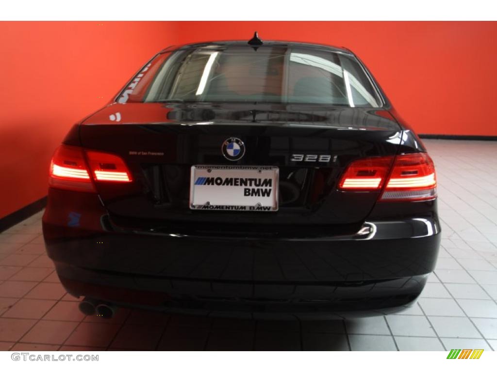2008 3 Series 328i Coupe - Jet Black / Black photo #20