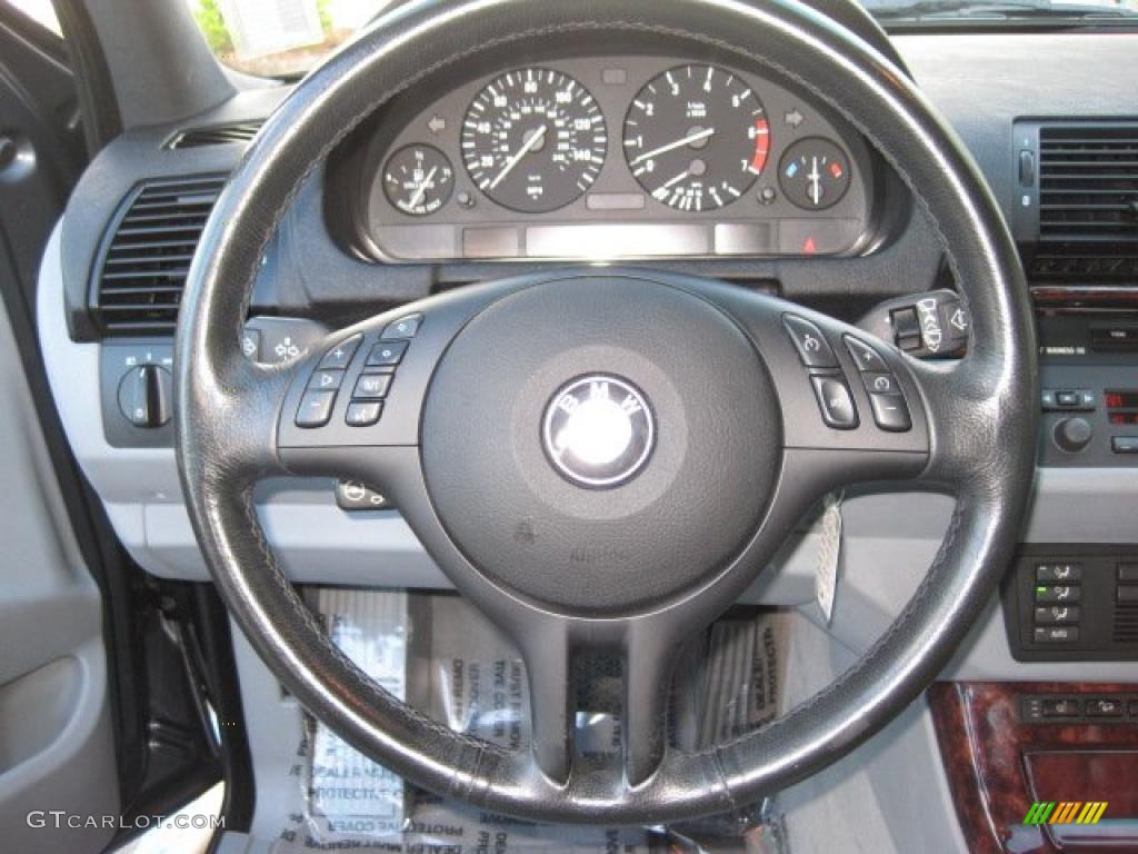 2002 BMW X5 4.4i Grey Steering Wheel Photo #41659627