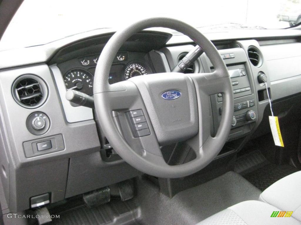 2011 Ford F150 XL Regular Cab Steel Gray Steering Wheel Photo #41661615