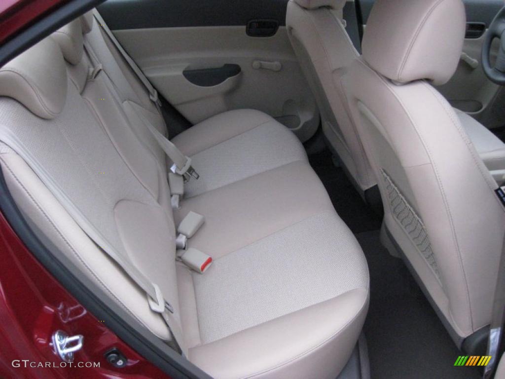 Beige Interior 2011 Hyundai Accent GLS 4 Door Photo #41664927