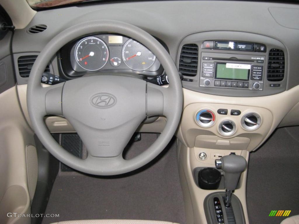 2011 Hyundai Accent GLS 4 Door Beige Dashboard Photo #41664979