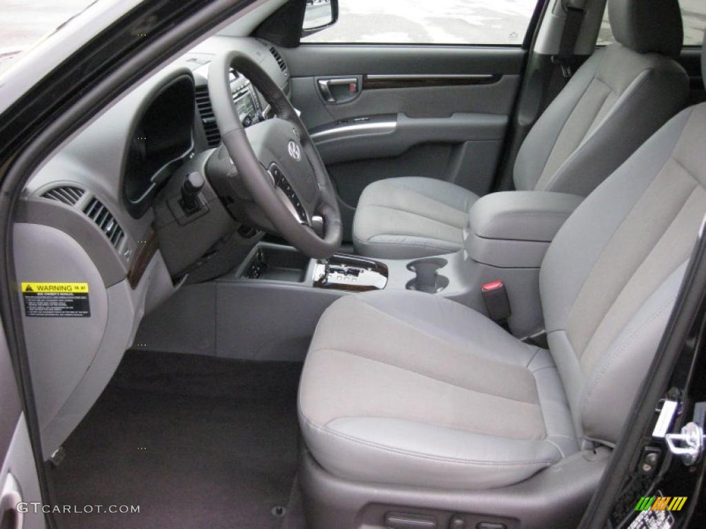 Gray Interior 2011 Hyundai Santa Fe SE AWD Photo #41665263