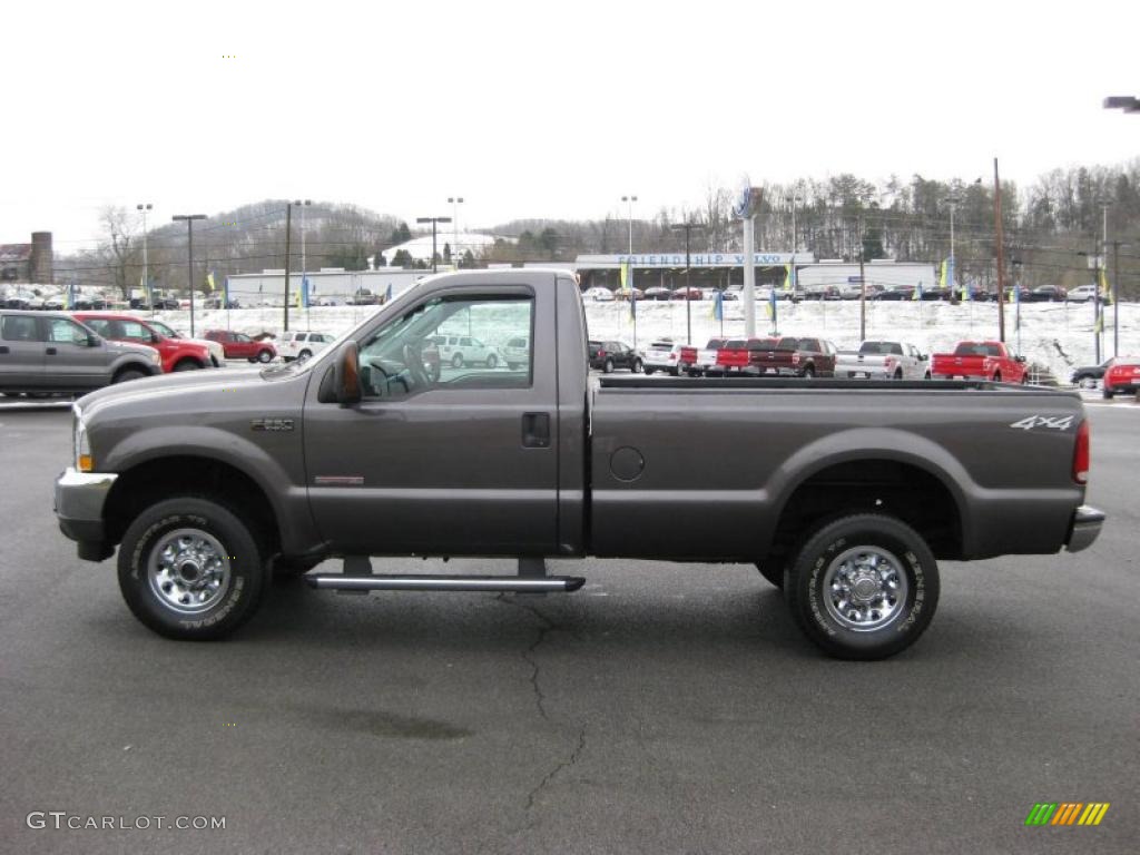 Dark Shadow Grey Metallic 2004 Ford F250 Super Duty XLT Regular Cab 4x4 Exterior Photo #41666540