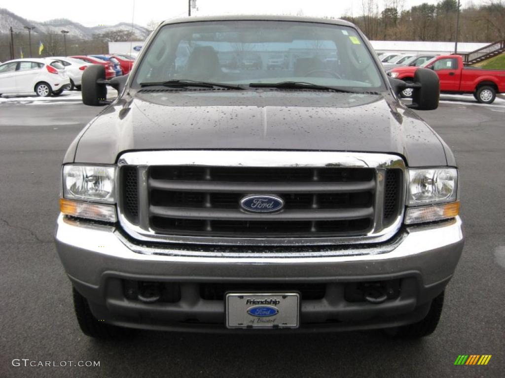 2004 F250 Super Duty XLT Regular Cab 4x4 - Dark Shadow Grey Metallic / Medium Flint photo #3