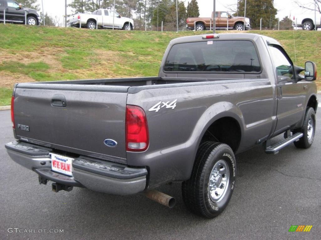 2004 F250 Super Duty XLT Regular Cab 4x4 - Dark Shadow Grey Metallic / Medium Flint photo #6