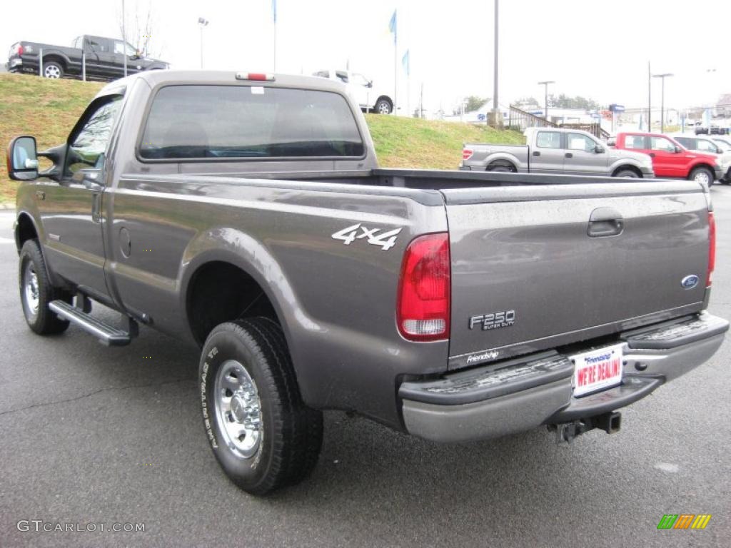 2004 F250 Super Duty XLT Regular Cab 4x4 - Dark Shadow Grey Metallic / Medium Flint photo #8