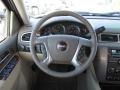 2011 GMC Sierra 1500 Very Dark Cashmere/Light Cashmere Interior Steering Wheel Photo