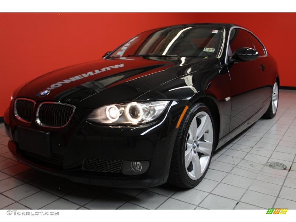 2008 3 Series 335i Coupe - Jet Black / Black photo #2