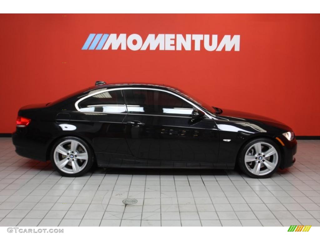 2008 3 Series 335i Coupe - Jet Black / Black photo #4