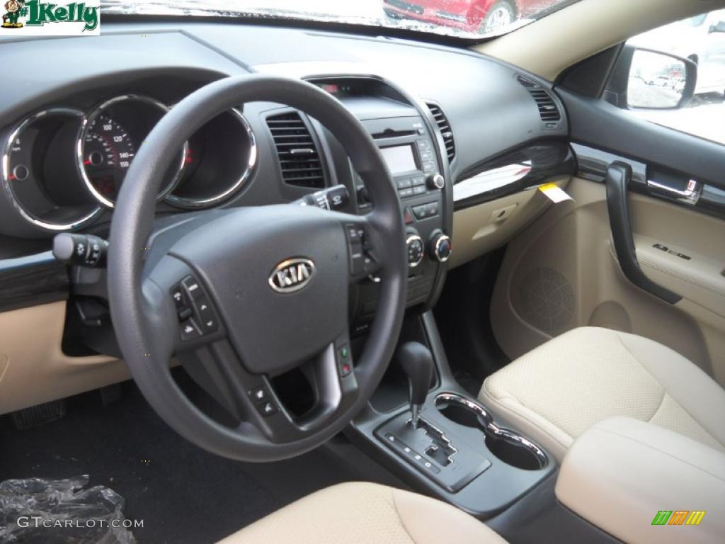 Beige Interior 2011 Kia Sorento LX Photo #41671492