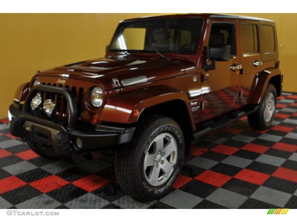 2007 Wrangler Unlimited Sahara 4x4 - Red Rock Crystal Pearl / Dark Slate Gray/Medium Slate Gray photo #2