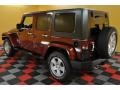 2007 Red Rock Crystal Pearl Jeep Wrangler Unlimited Sahara 4x4  photo #3