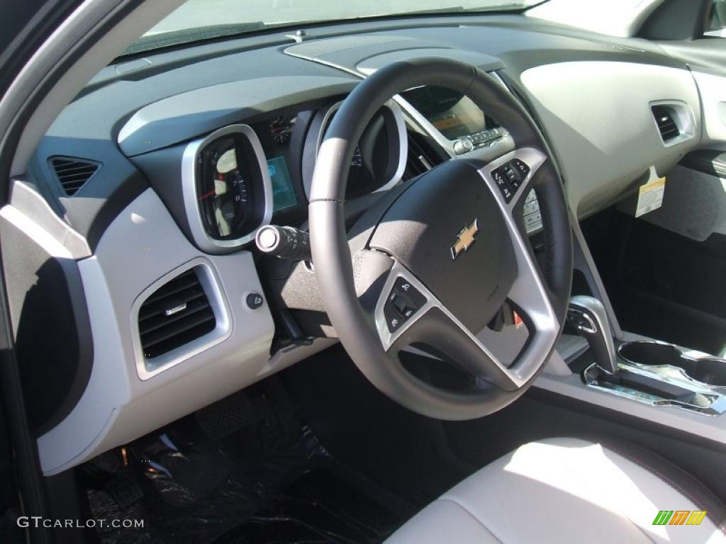 2011 Chevrolet Equinox LTZ Light Titanium/Jet Black Steering Wheel Photo #41676505