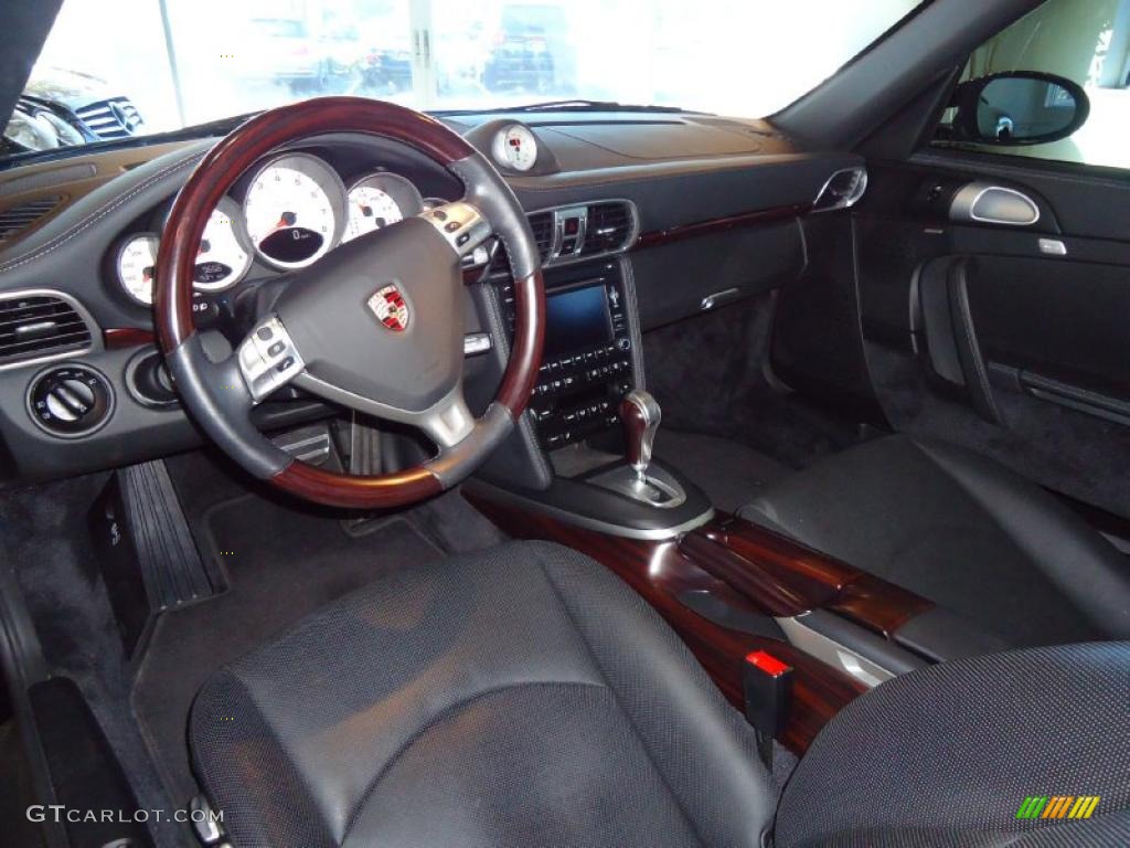 Black Interior 2009 Porsche 911 Turbo Coupe Photo #41677449