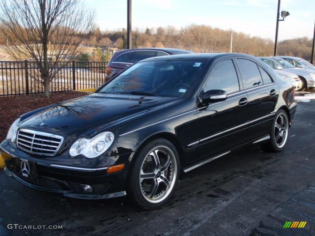 Black 2005 Mercedes-Benz C 230 Kompressor Sedan Exterior Photo #41679977