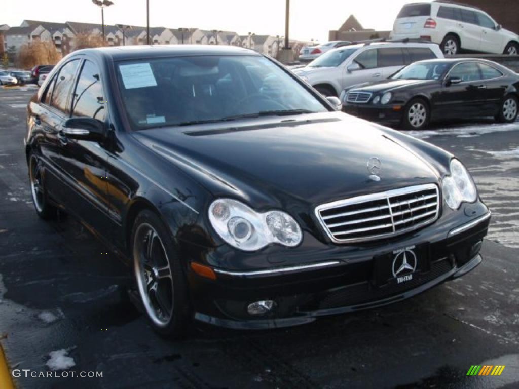 Black 2005 Mercedes-Benz C 230 Kompressor Sedan Exterior Photo #41680021