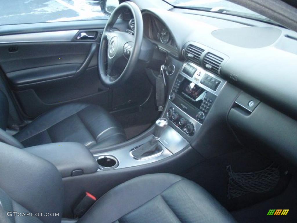 Black Interior 2005 Mercedes-Benz C 230 Kompressor Sedan Photo #41680097