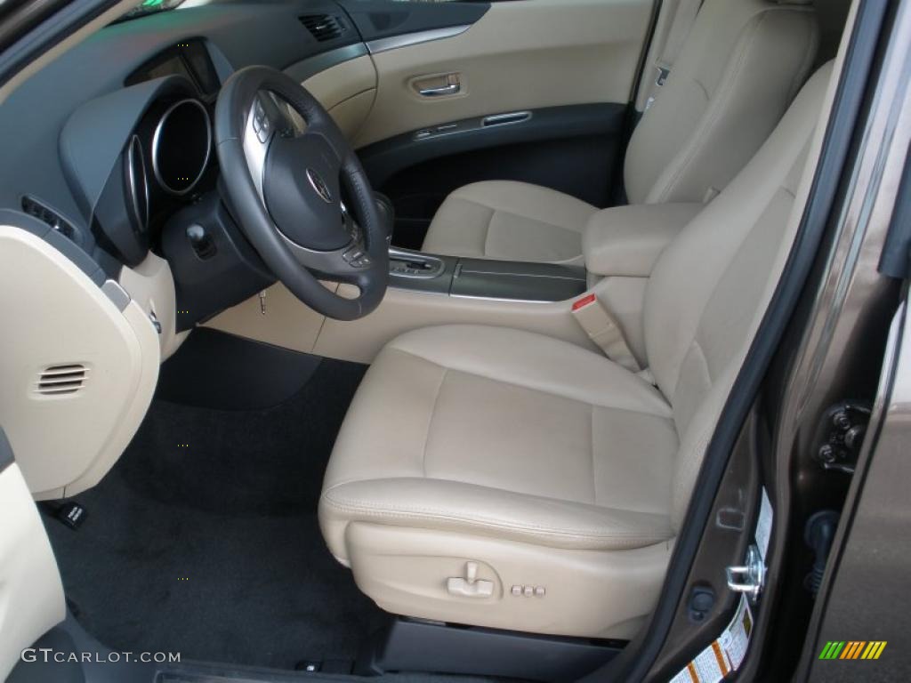 Desert Beige Interior 2008 Subaru Tribeca Limited 7 Passenger Photo #41681953