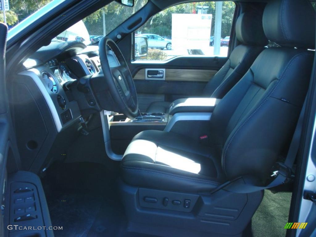 Black Interior 2011 Ford F150 Lariat SuperCrew Photo #41682905