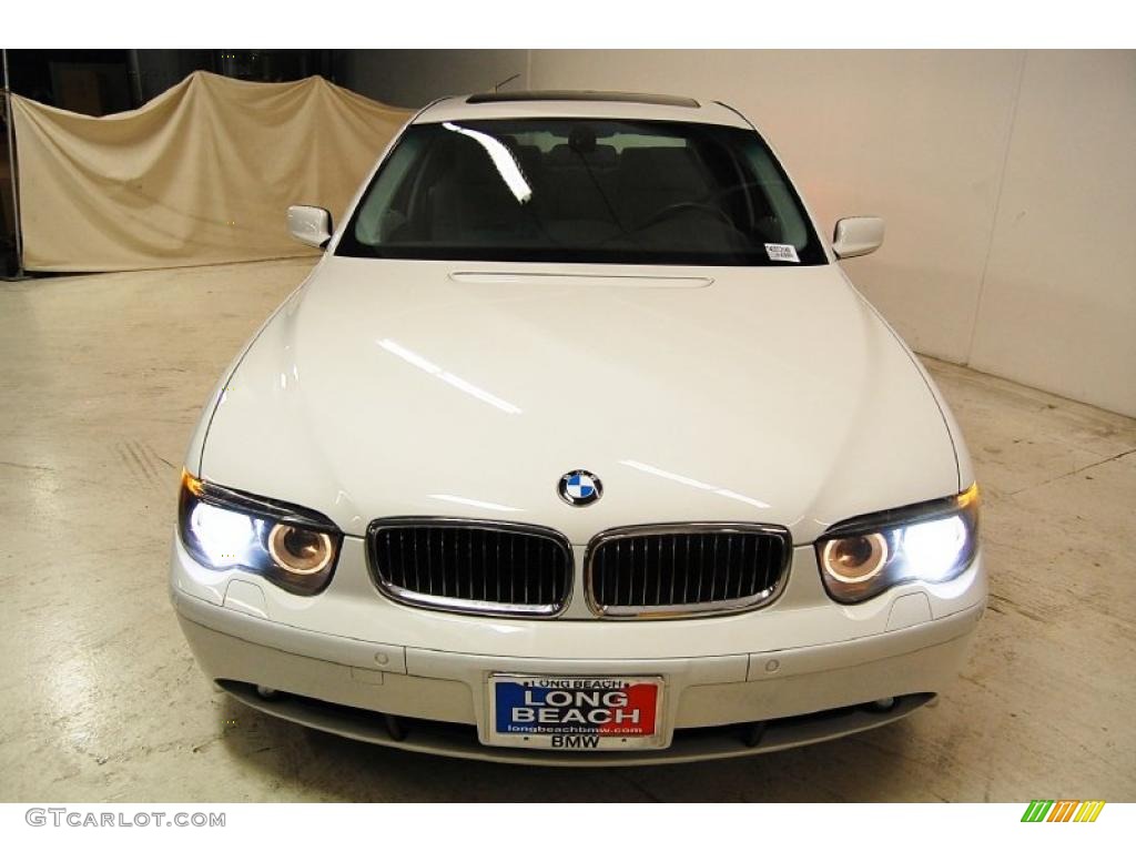 2004 7 Series 745Li Sedan - Alpine White / Basalt Grey/Stone Green photo #5
