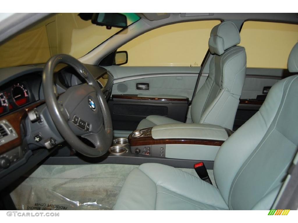 Basalt Grey/Stone Green Interior 2004 BMW 7 Series 745Li Sedan Photo #41687361