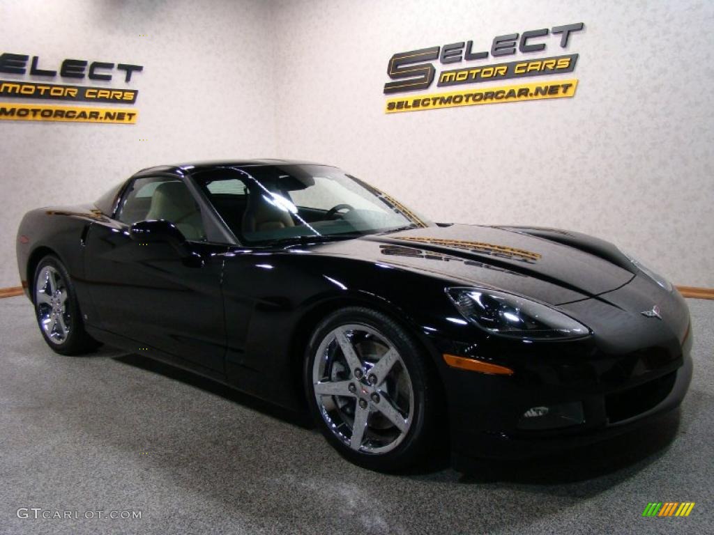 2007 Corvette Coupe - Black / Cashmere photo #3