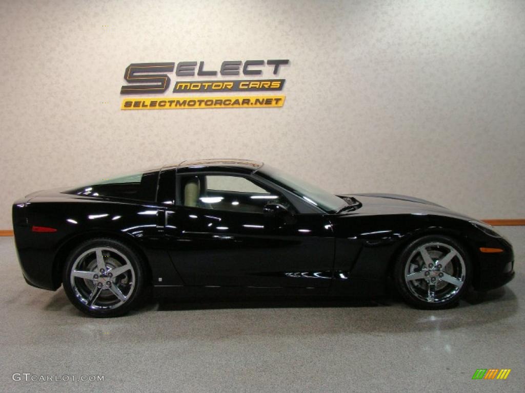 2007 Corvette Coupe - Black / Cashmere photo #4