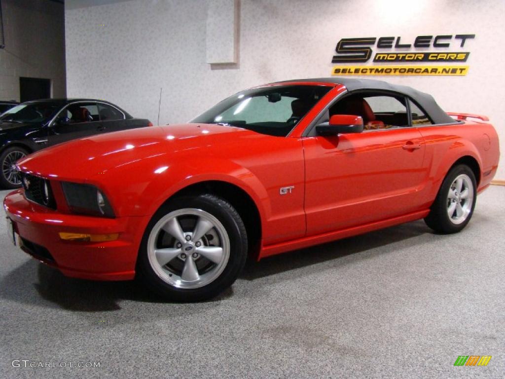 2007 Mustang GT Premium Convertible - Torch Red / Black/Red photo #1