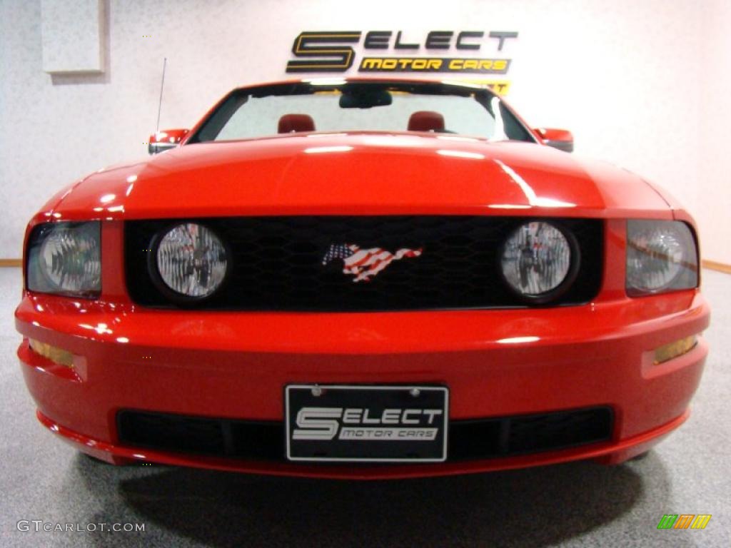 2007 Mustang GT Premium Convertible - Torch Red / Black/Red photo #2