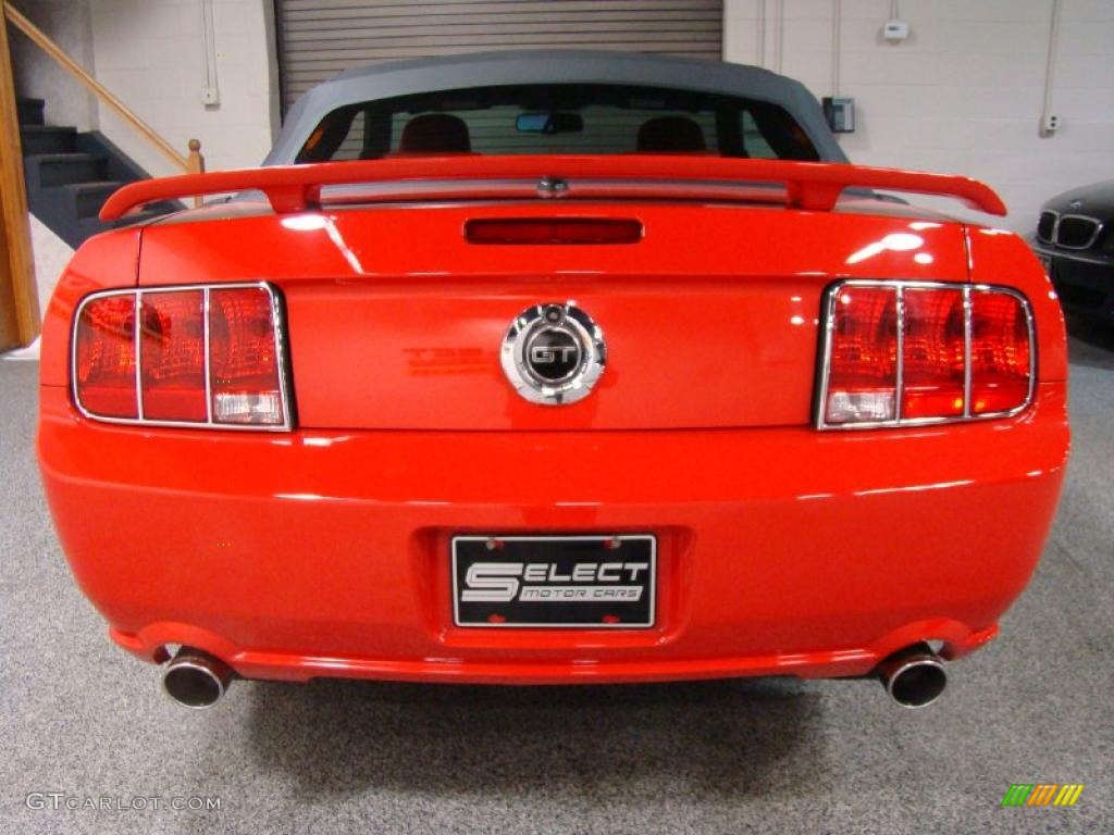2007 Mustang GT Premium Convertible - Torch Red / Black/Red photo #5