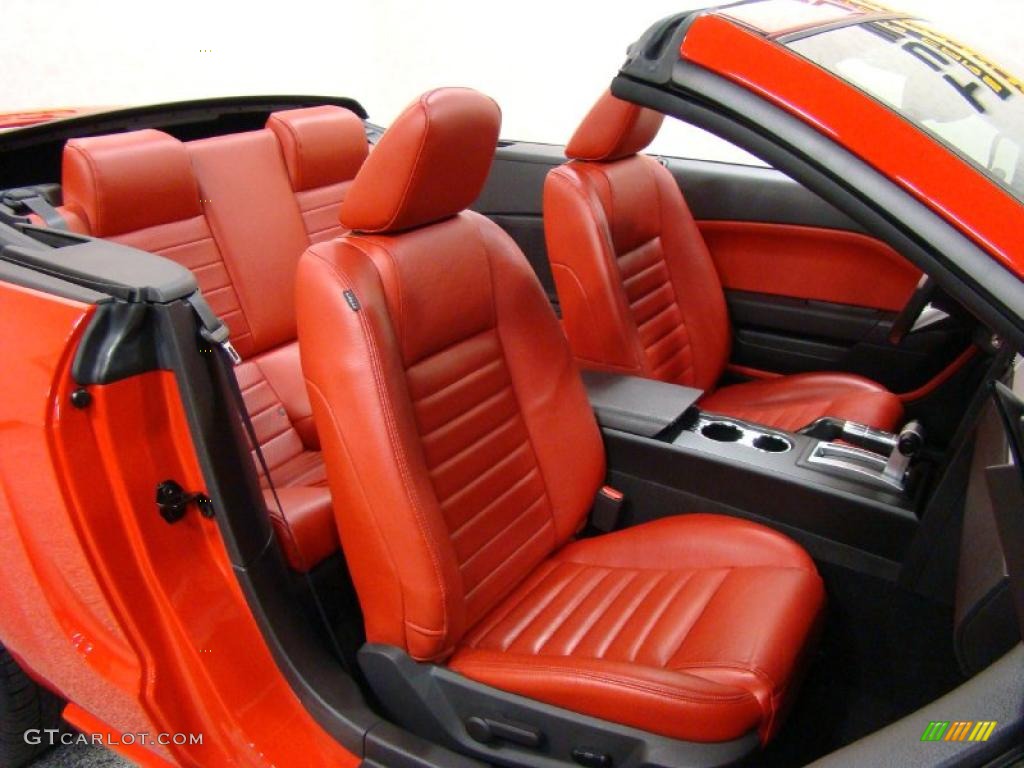 Black/Red Interior 2007 Ford Mustang GT Premium Convertible Photo #41688045