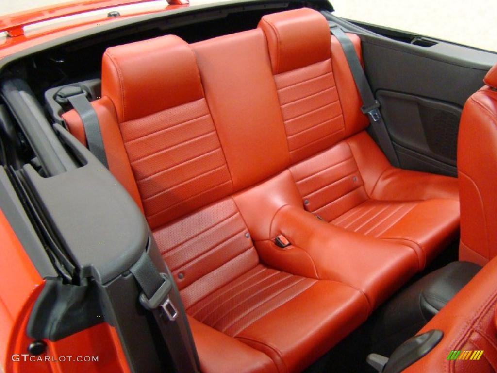 Black/Red Interior 2007 Ford Mustang GT Premium Convertible Photo #41688053