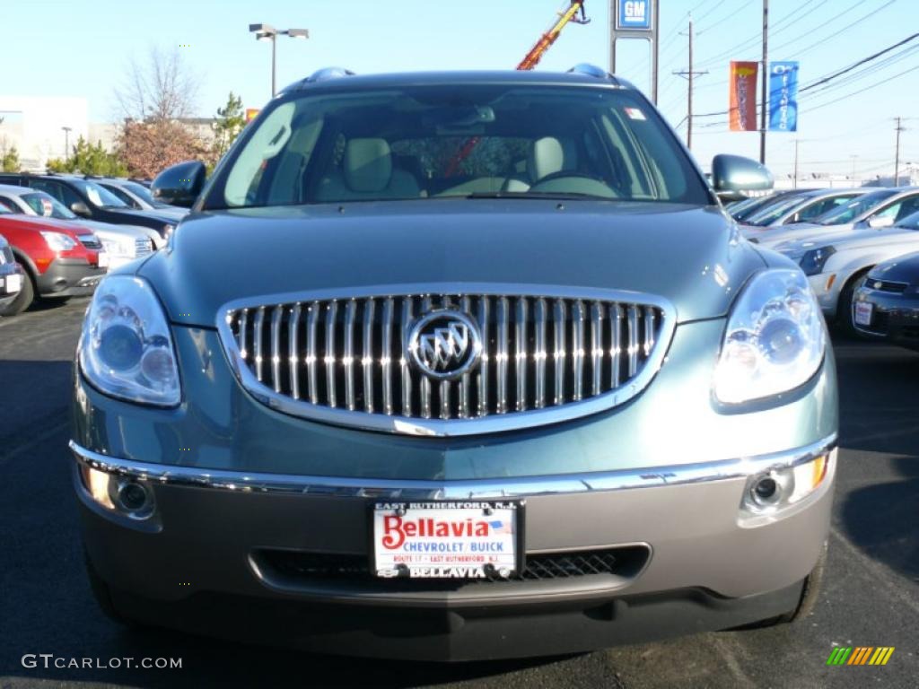 2010 Enclave CXL AWD - Silver Green Metallic / Cashmere/Cocoa photo #2