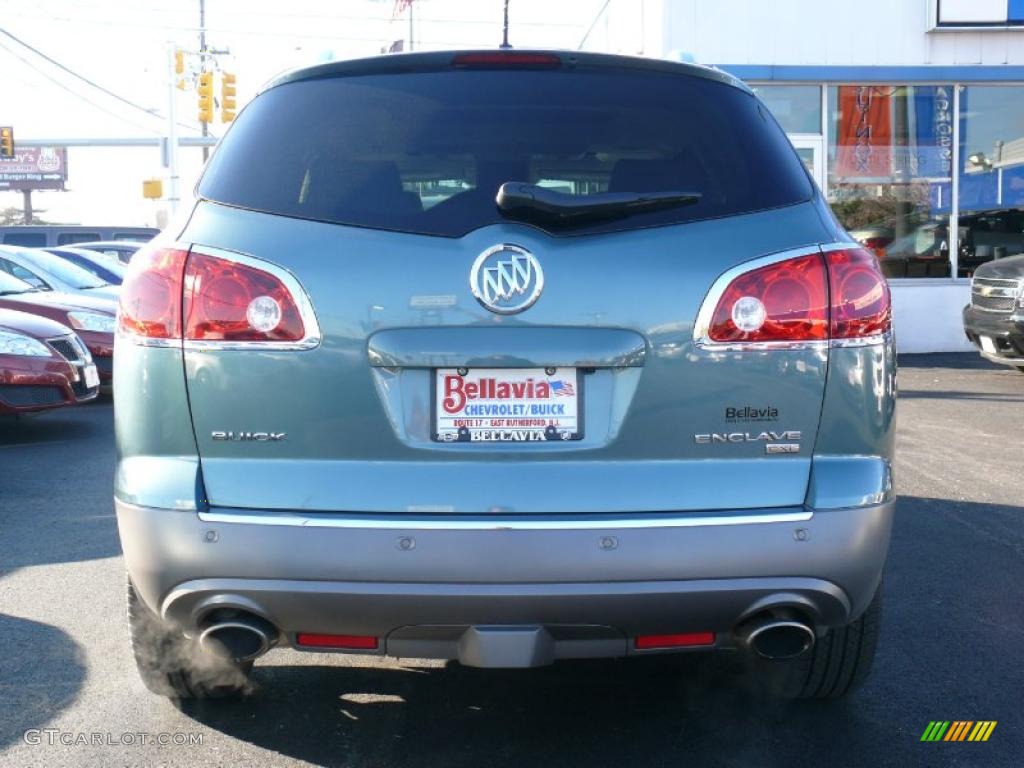 2010 Enclave CXL AWD - Silver Green Metallic / Cashmere/Cocoa photo #5