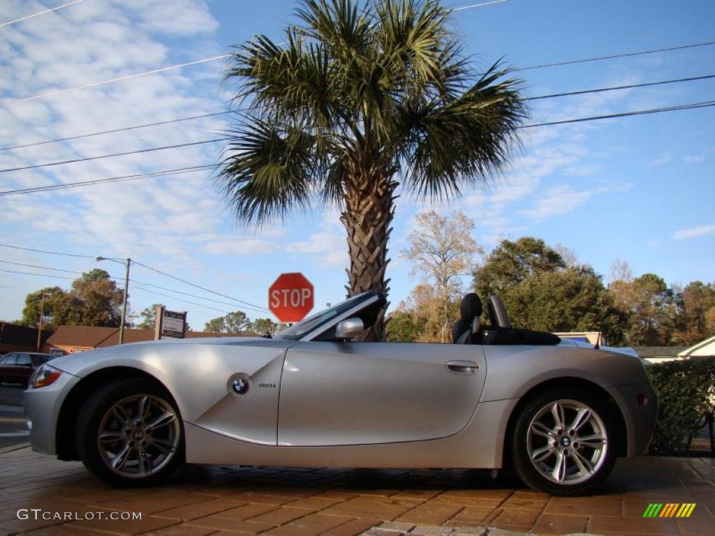 2003 Z4 3.0i Roadster - Titanium Silver Metallic / Black photo #3