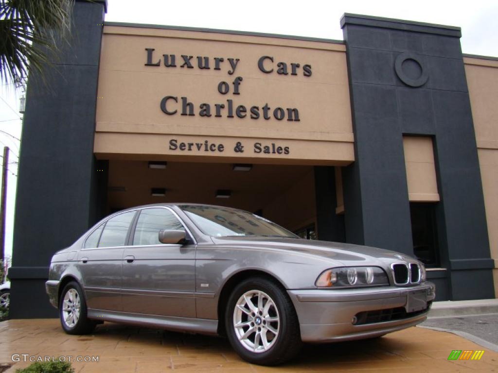 2003 5 Series 525i Sedan - Sterling Grey Metallic / Sand Beige photo #1